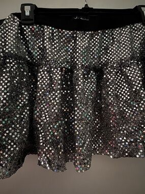 Sparkling Black Sequin Circle Skirt